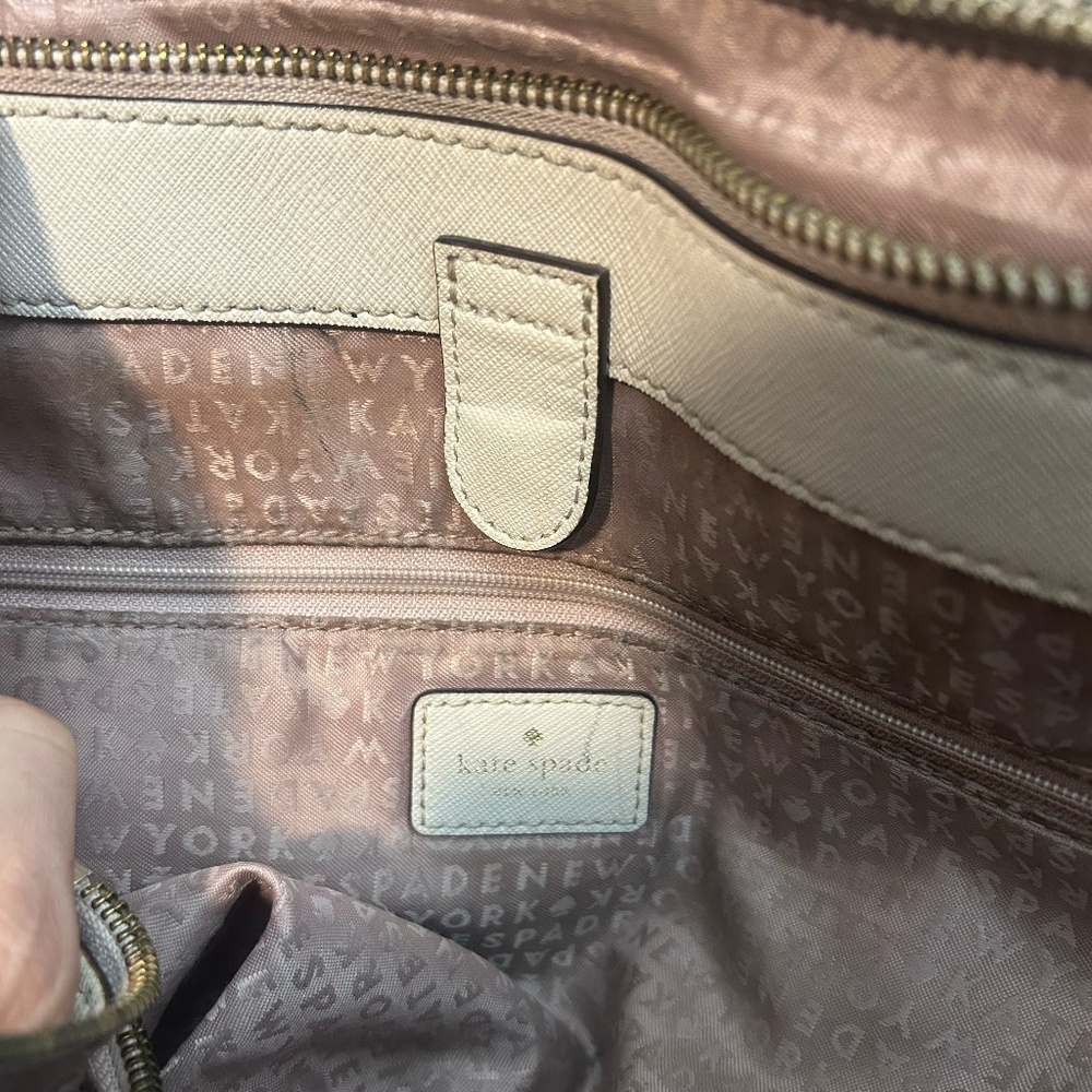 Kate Spade Cream Leather Handbag - Picture 5 of 6